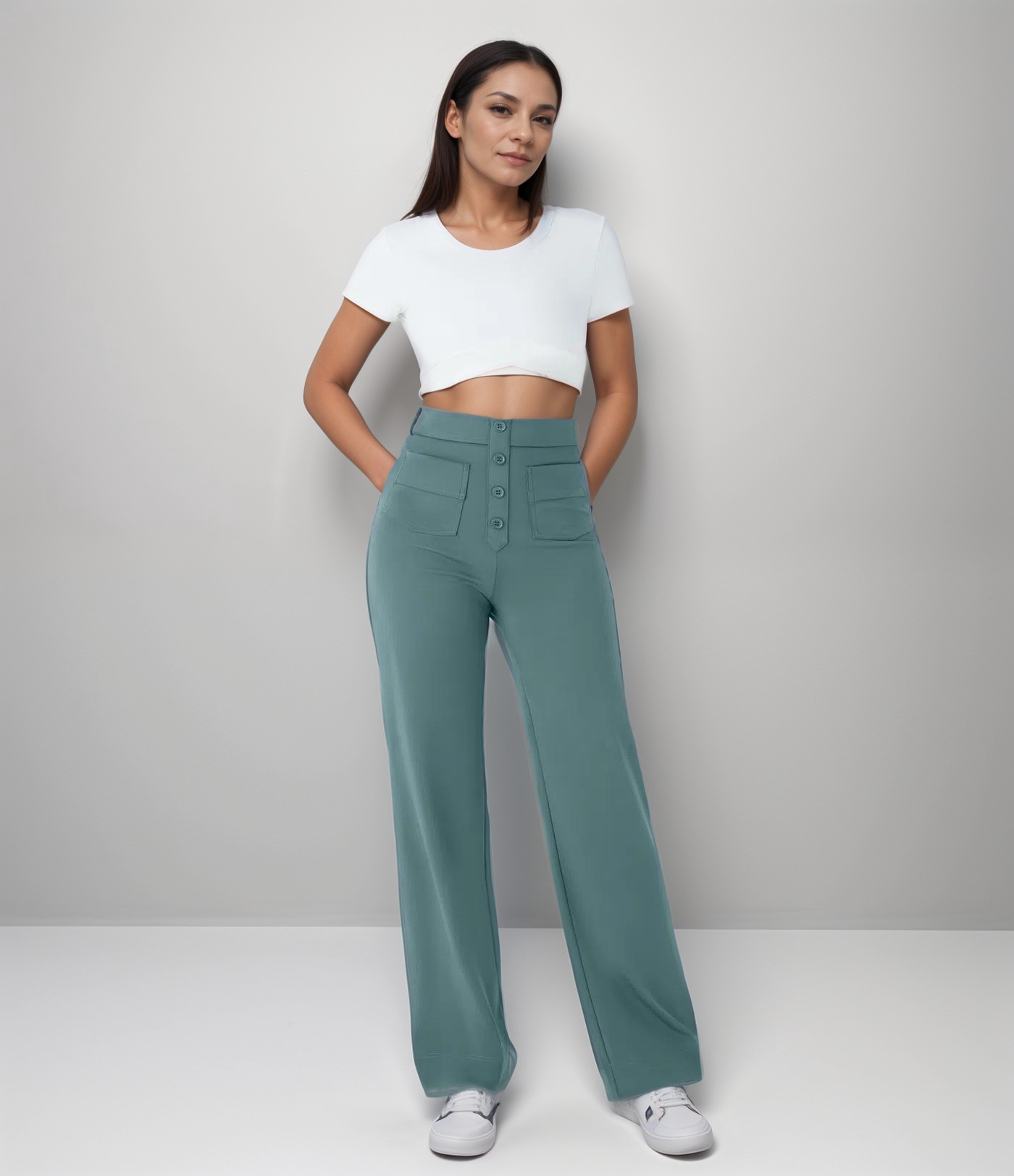 Elsa | High-waisted elastic pants | Buy one, get one free