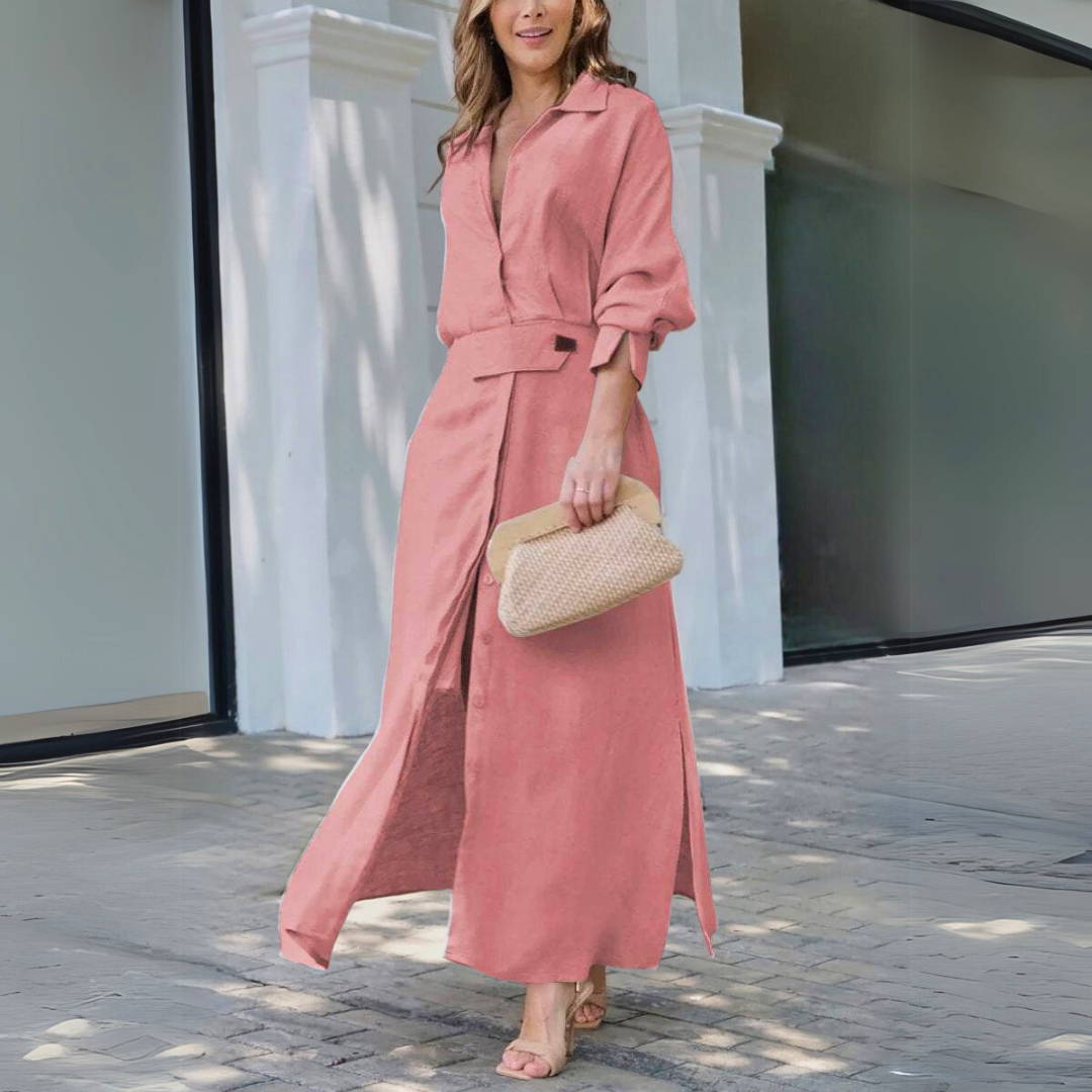 Jeanette™ | Elegant maxi dress with a V-neck