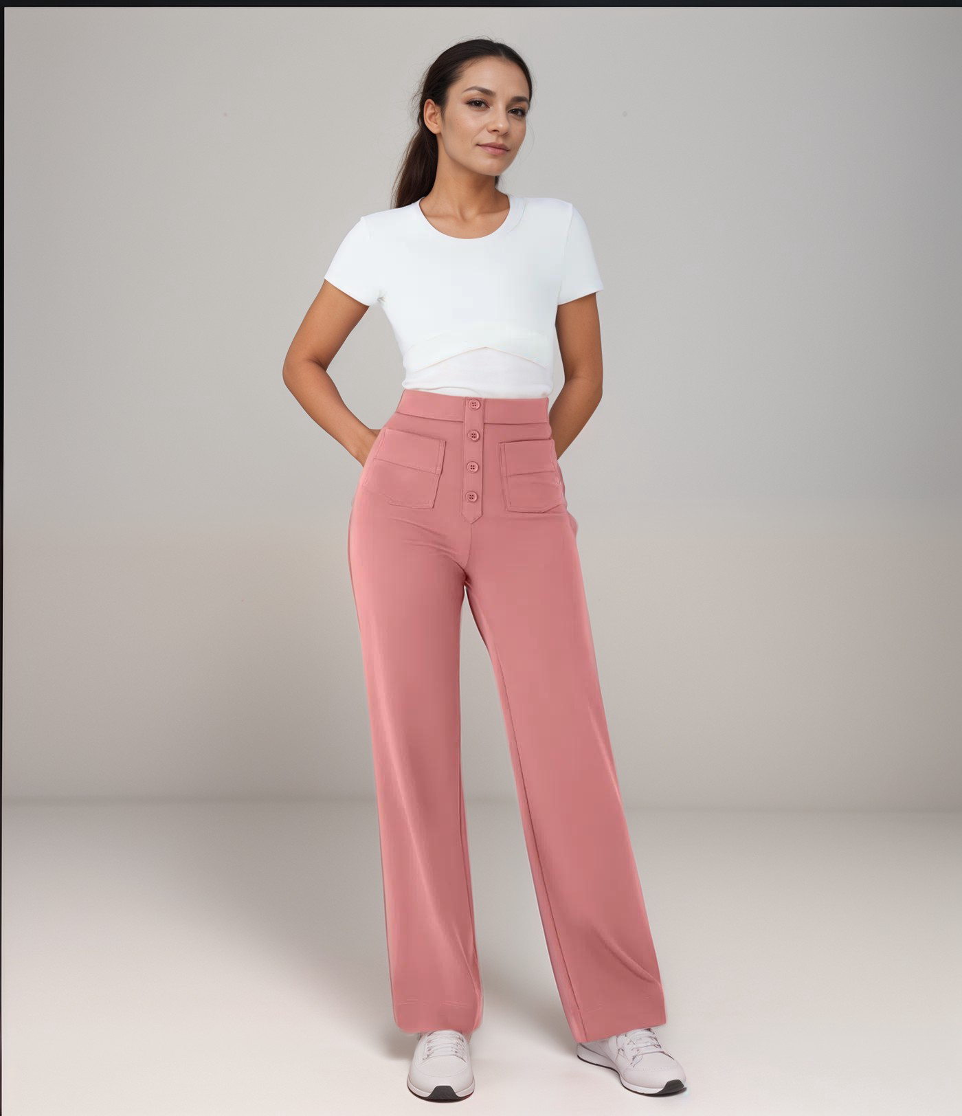 Elsa | High-waisted elastic pants | Buy one, get one free