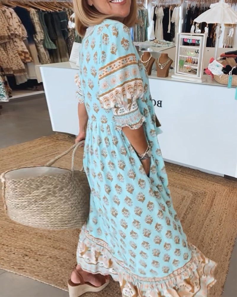 HILEY - CASUAL DRESS WITH PRINT