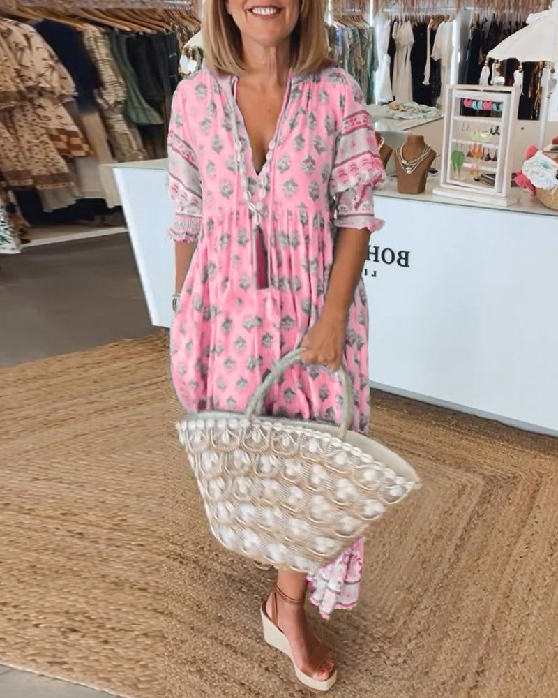 HILEY - CASUAL DRESS WITH PRINT