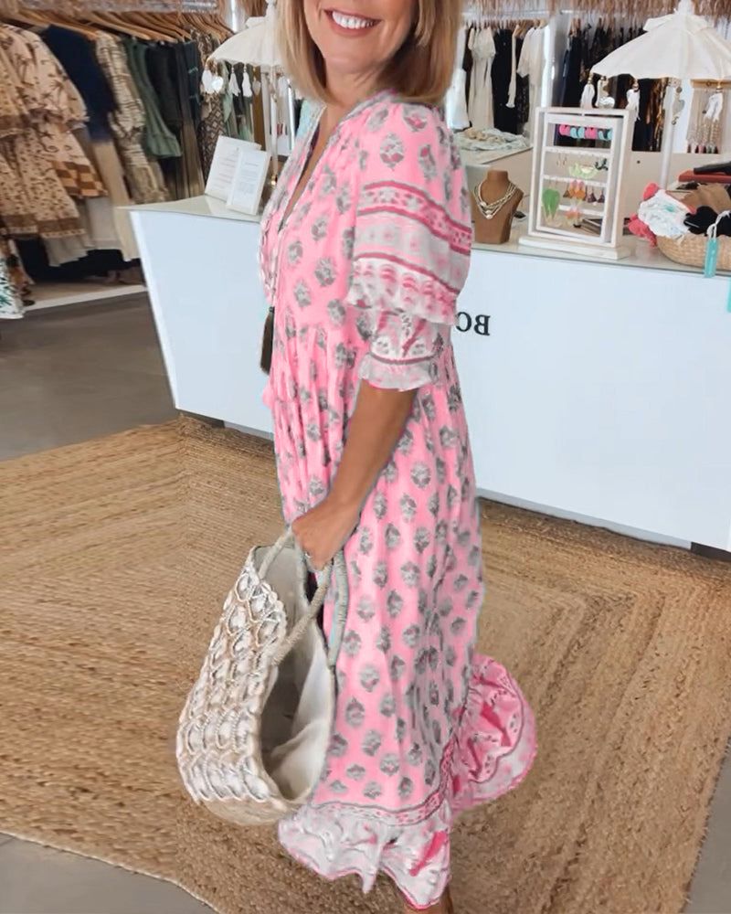 HILEY - CASUAL DRESS WITH PRINT