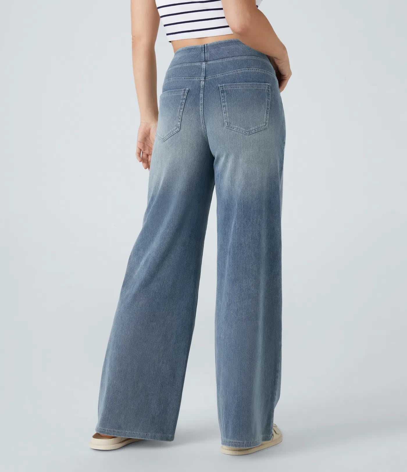 Eva | High-waisted elastic pants