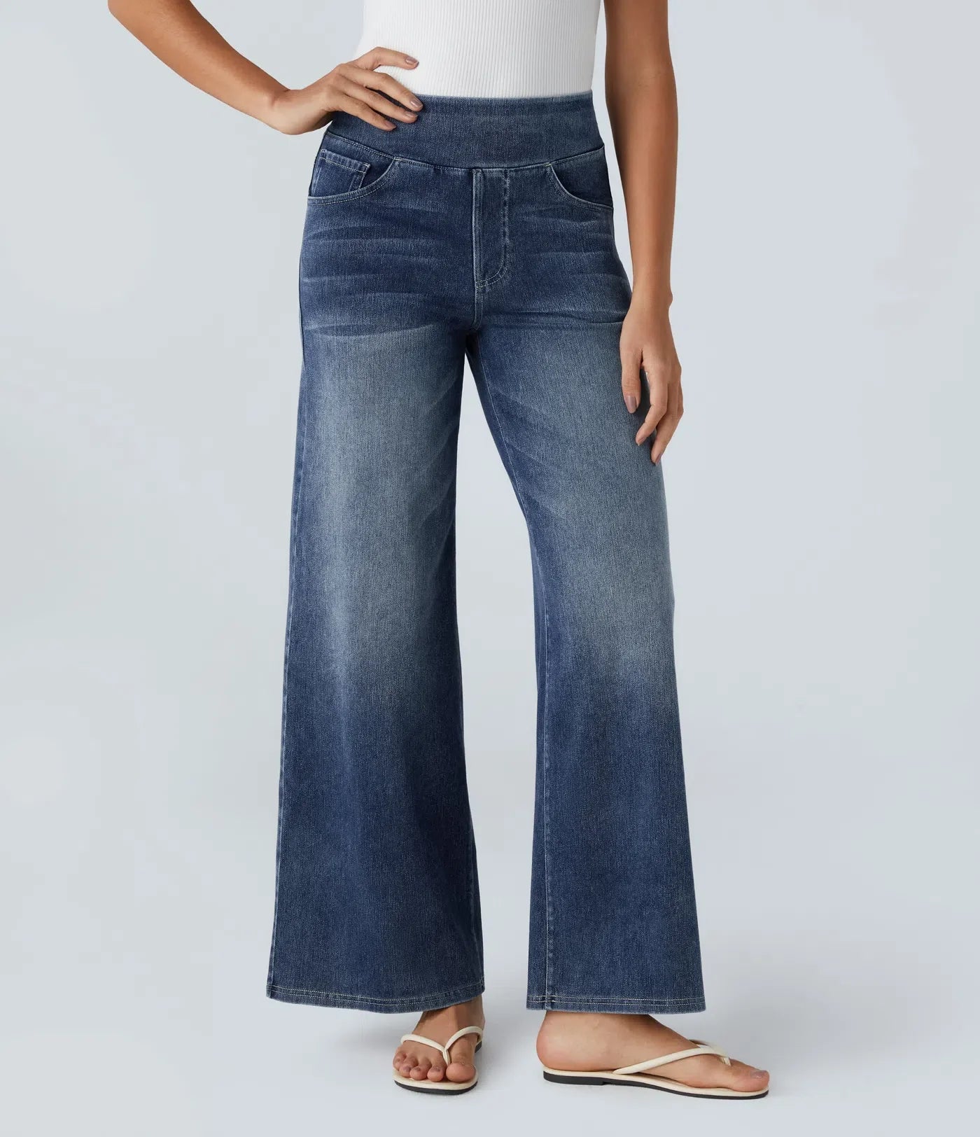 Eva | High-waisted elastic pants
