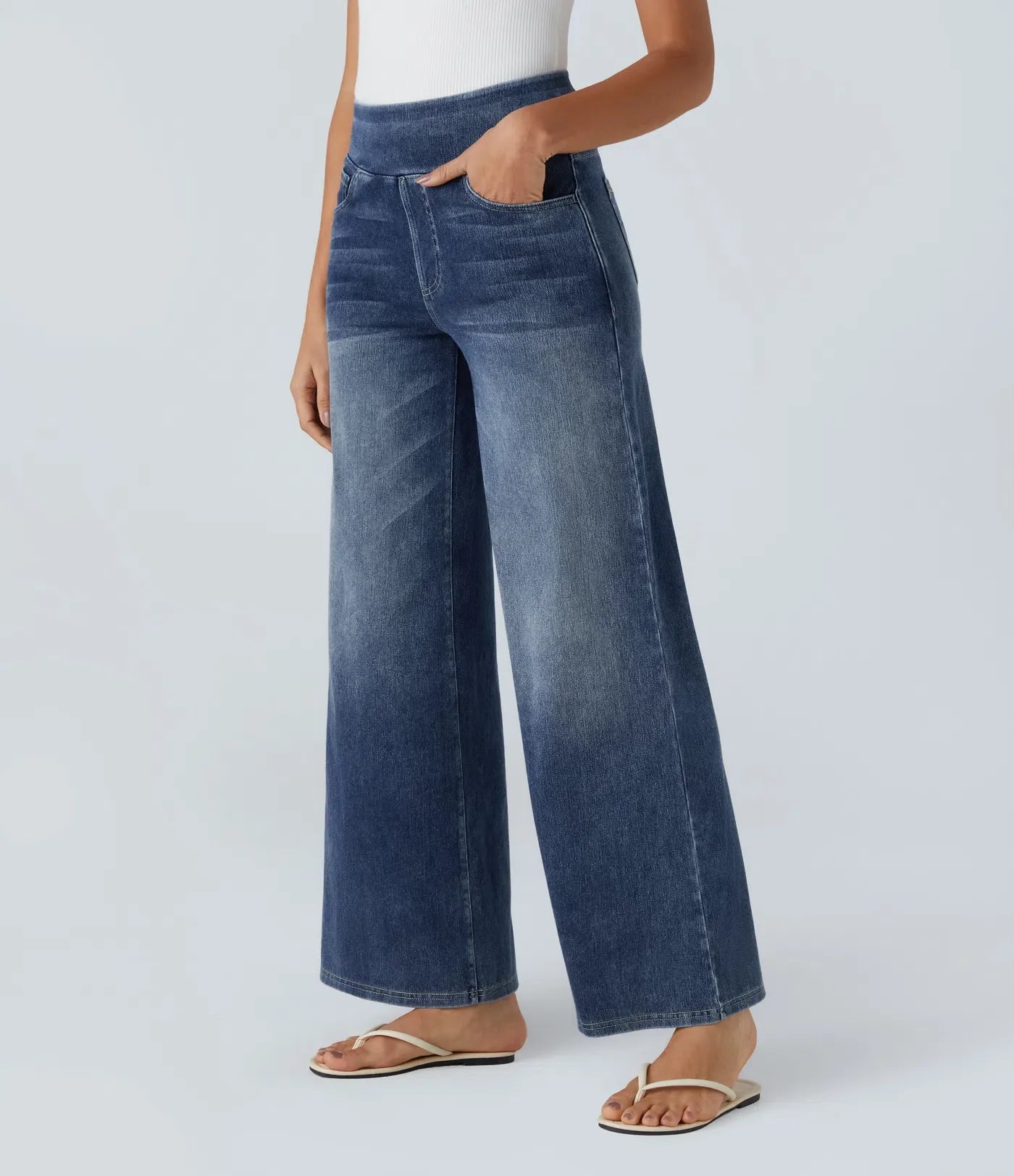 Eva | High-waisted elastic pants