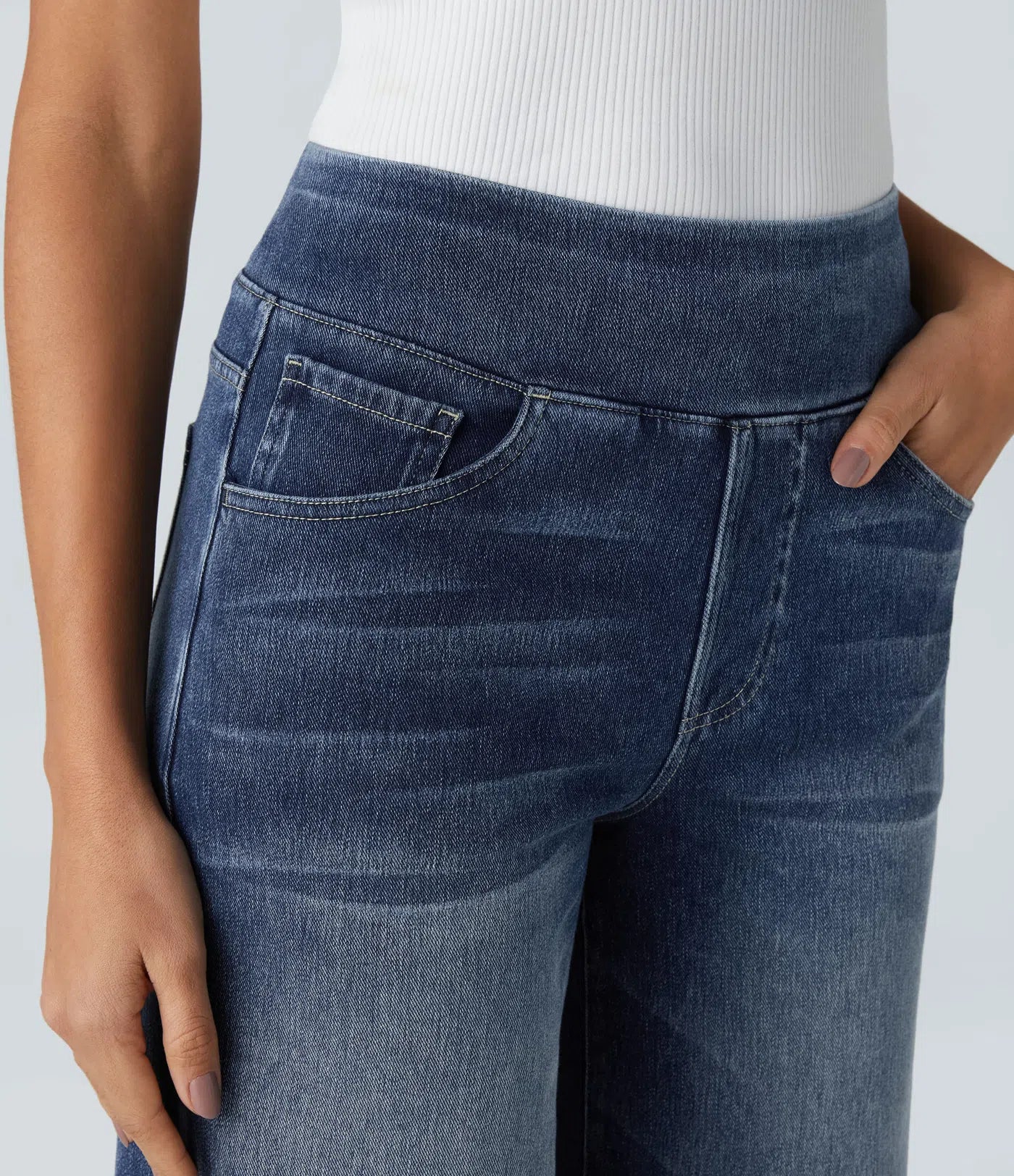 Eva | High-waisted elastic pants