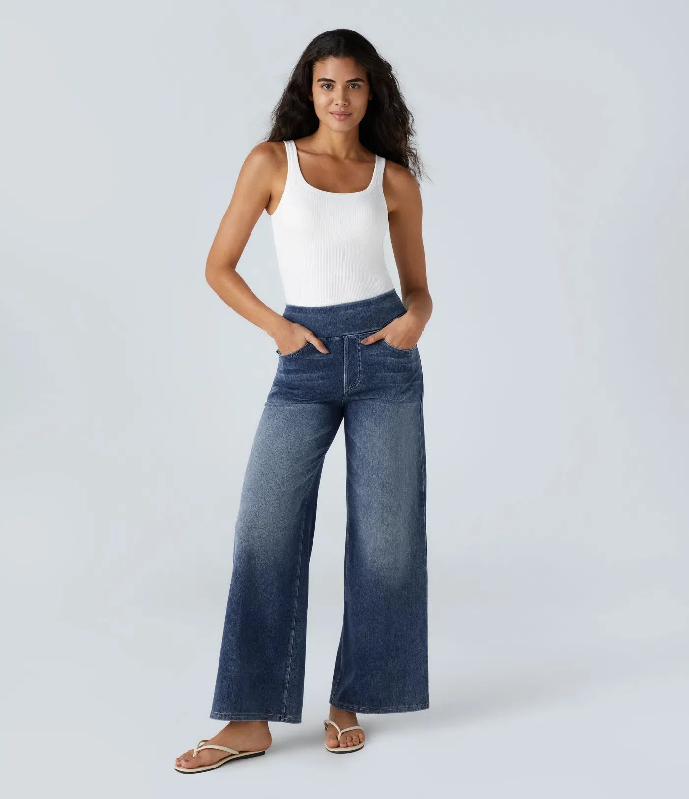 Eva | High-waisted elastic pants