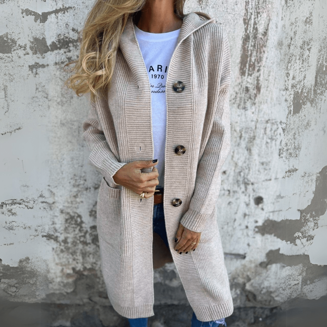 Lorène | Elegant long ladies cardigan