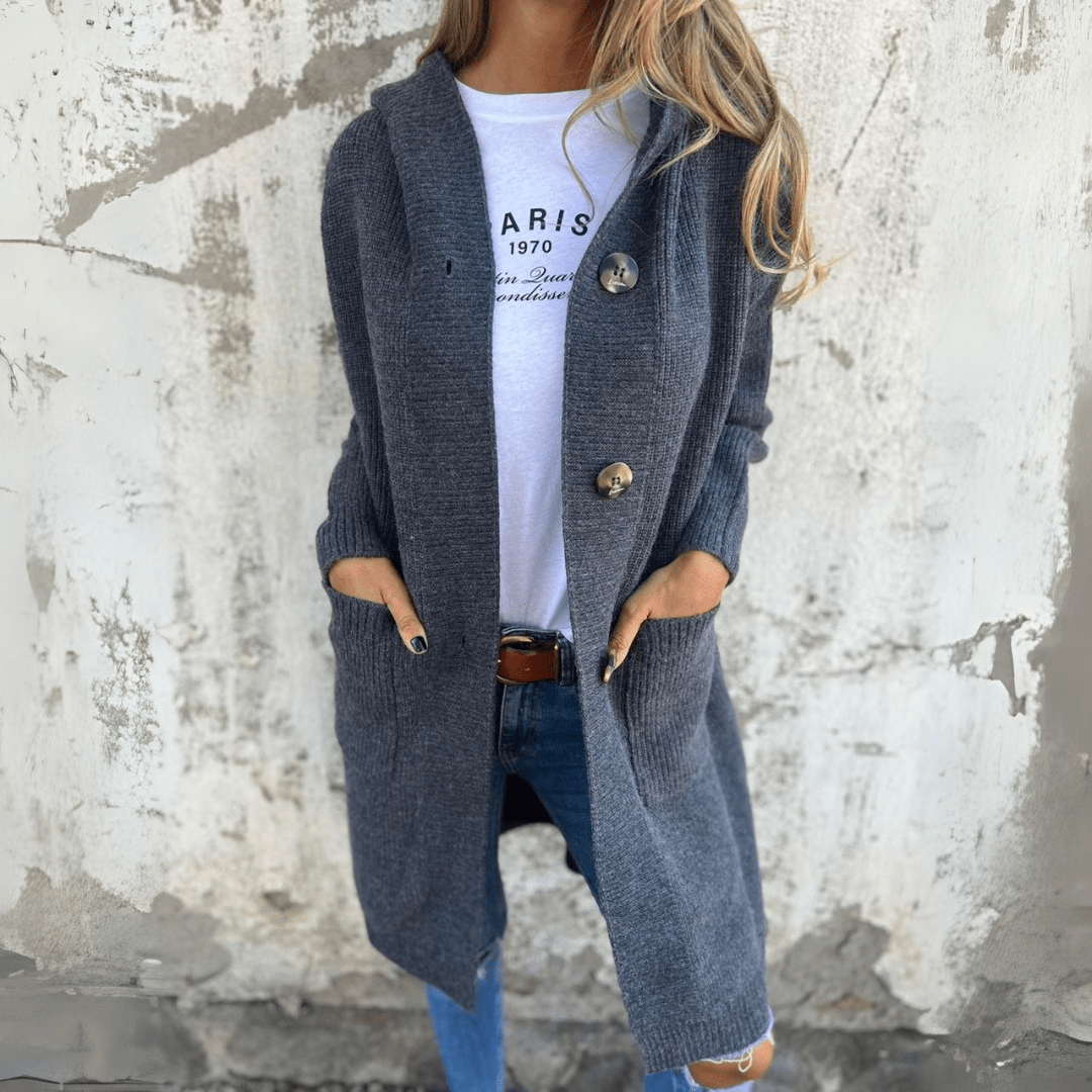 Lorène | Elegant long ladies cardigan