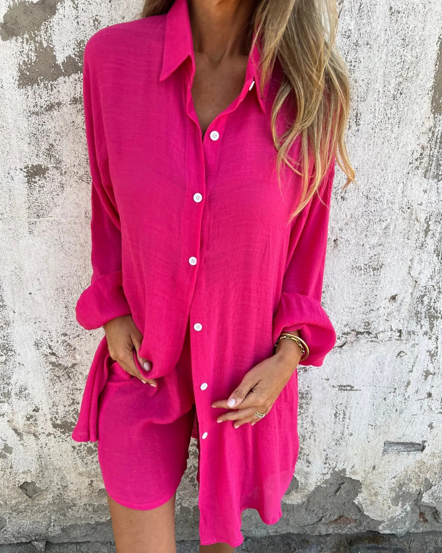 IZELA - CASUAL SHIRT &amp; SHORTS SET 