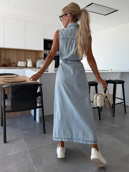 Isabelle | Maxi Denim Dress 