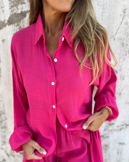 IZELA - CASUAL SHIRT &amp; SHORTS SET 