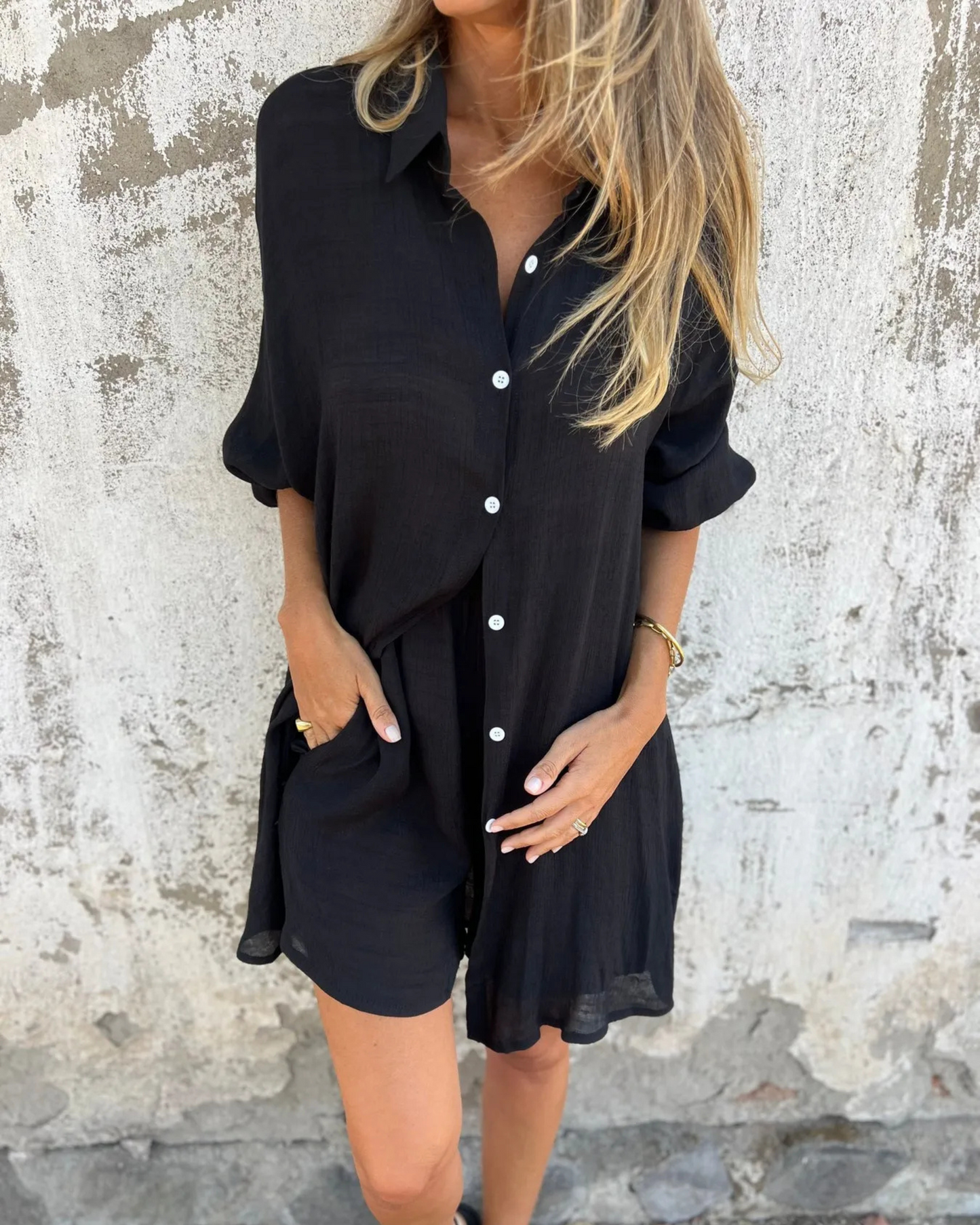 IZELA - CASUAL SHIRT &amp; SHORTS SET 