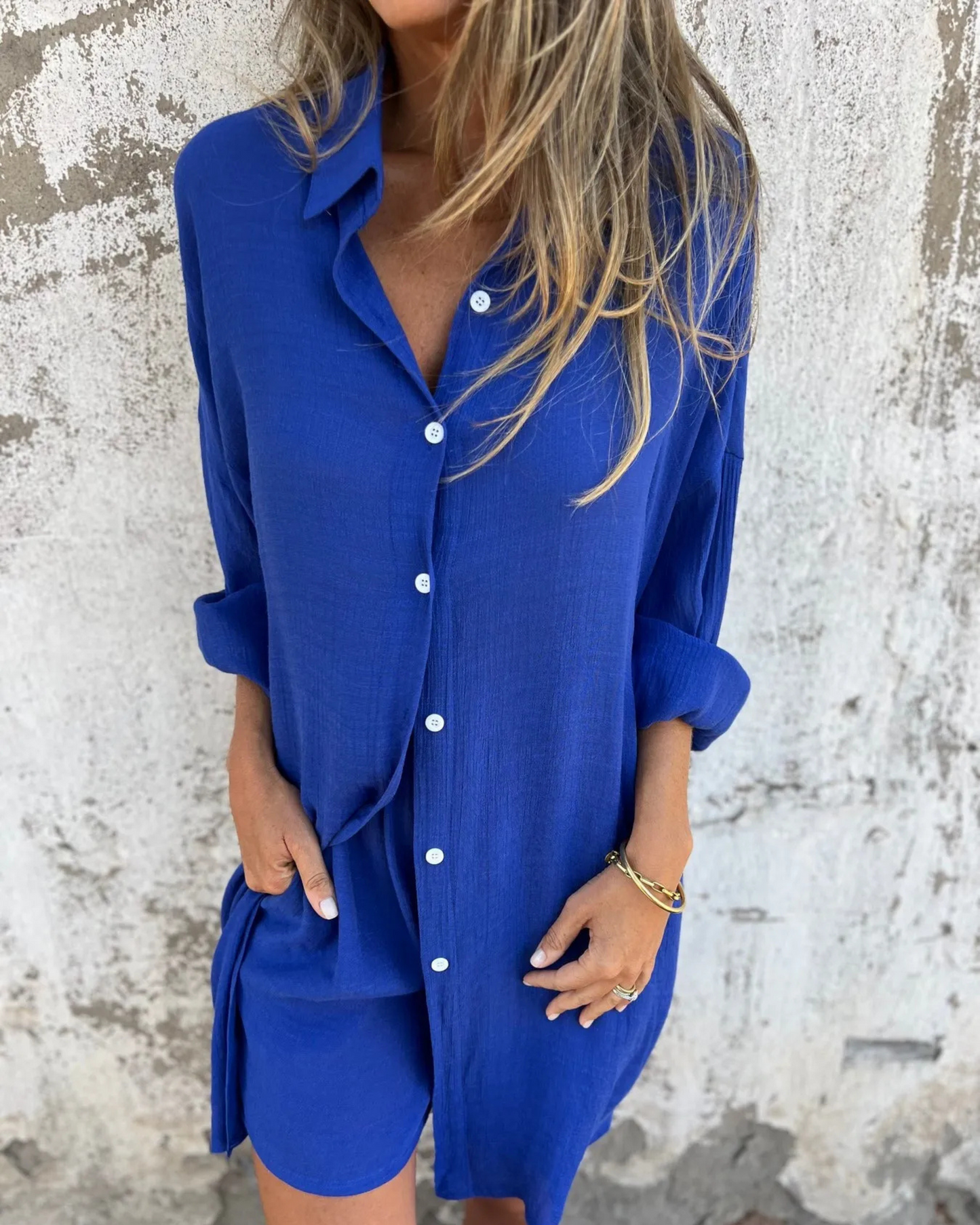 IZELA - CASUAL SHIRT &amp; SHORTS SET 