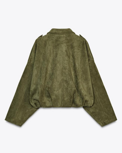 Quintine - Suede Bomber Jacket