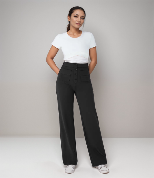 Elsa | High-waisted elastic pants | Buy one, get one free 