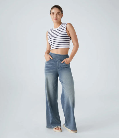 Eva | High-waisted elastic pants