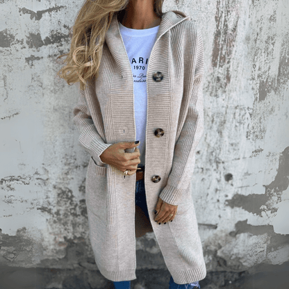 Lorène | Elegant long ladies cardigan 